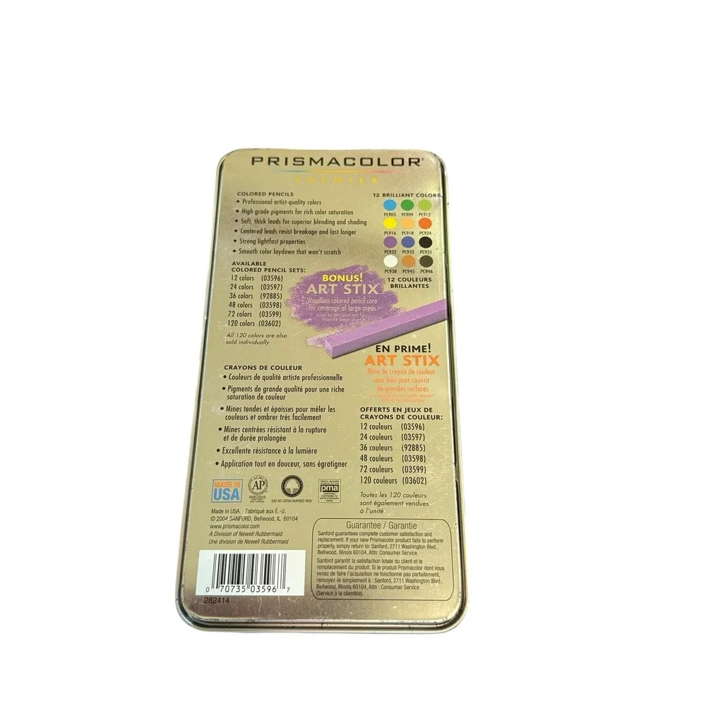 Prismacolor Premier - 12 Count  Colored Pencils 2004 USA Made Sanford Unused